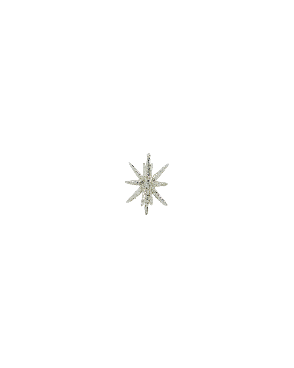 Julprydnader, Spike, Silver m. glitter liten