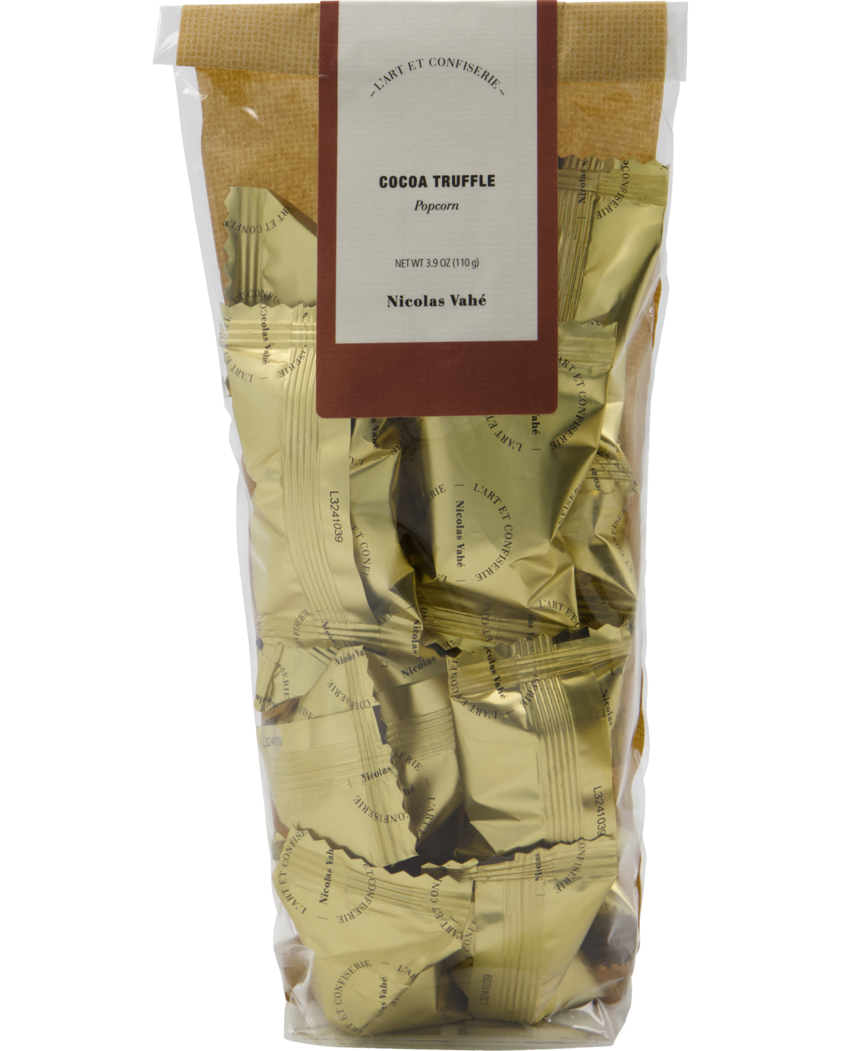 Kakaotryfflar, popcorn, 110 g