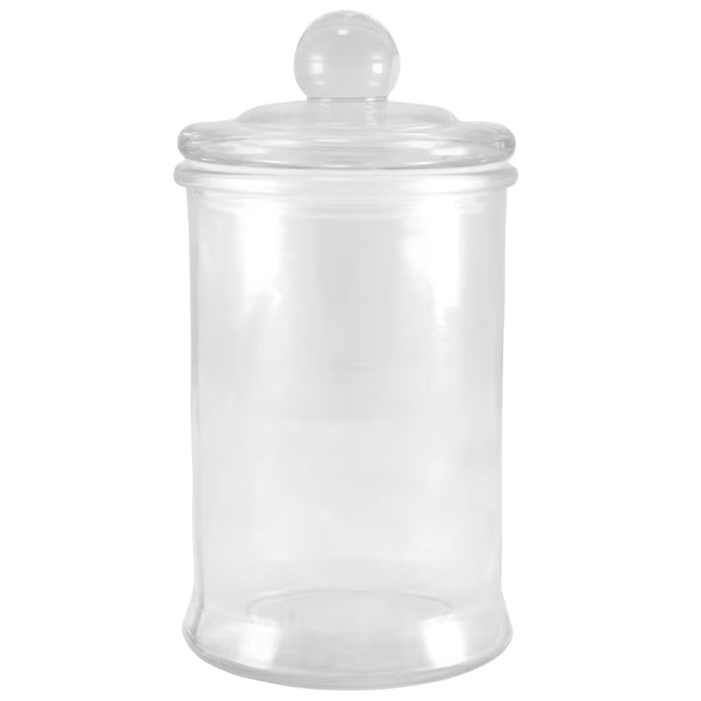 Stor Glasburk Slät Rak m. Lock