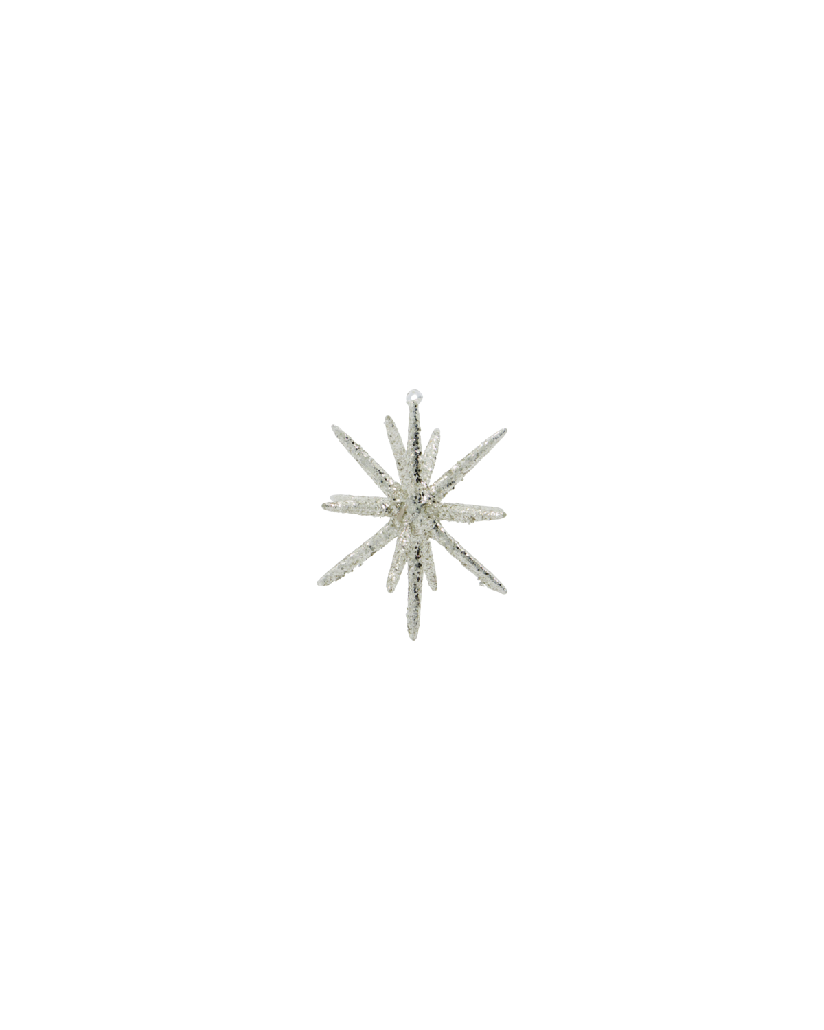 Julprydnader, Spike, Silver m. glitter large