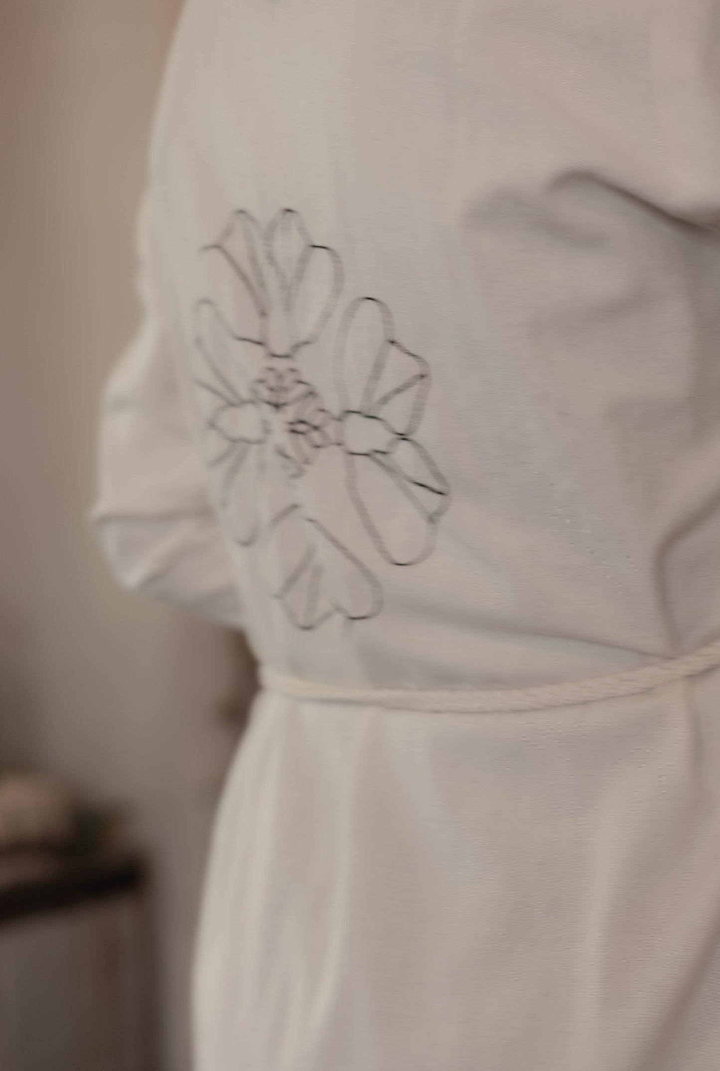 Skjortklänning Flower vit